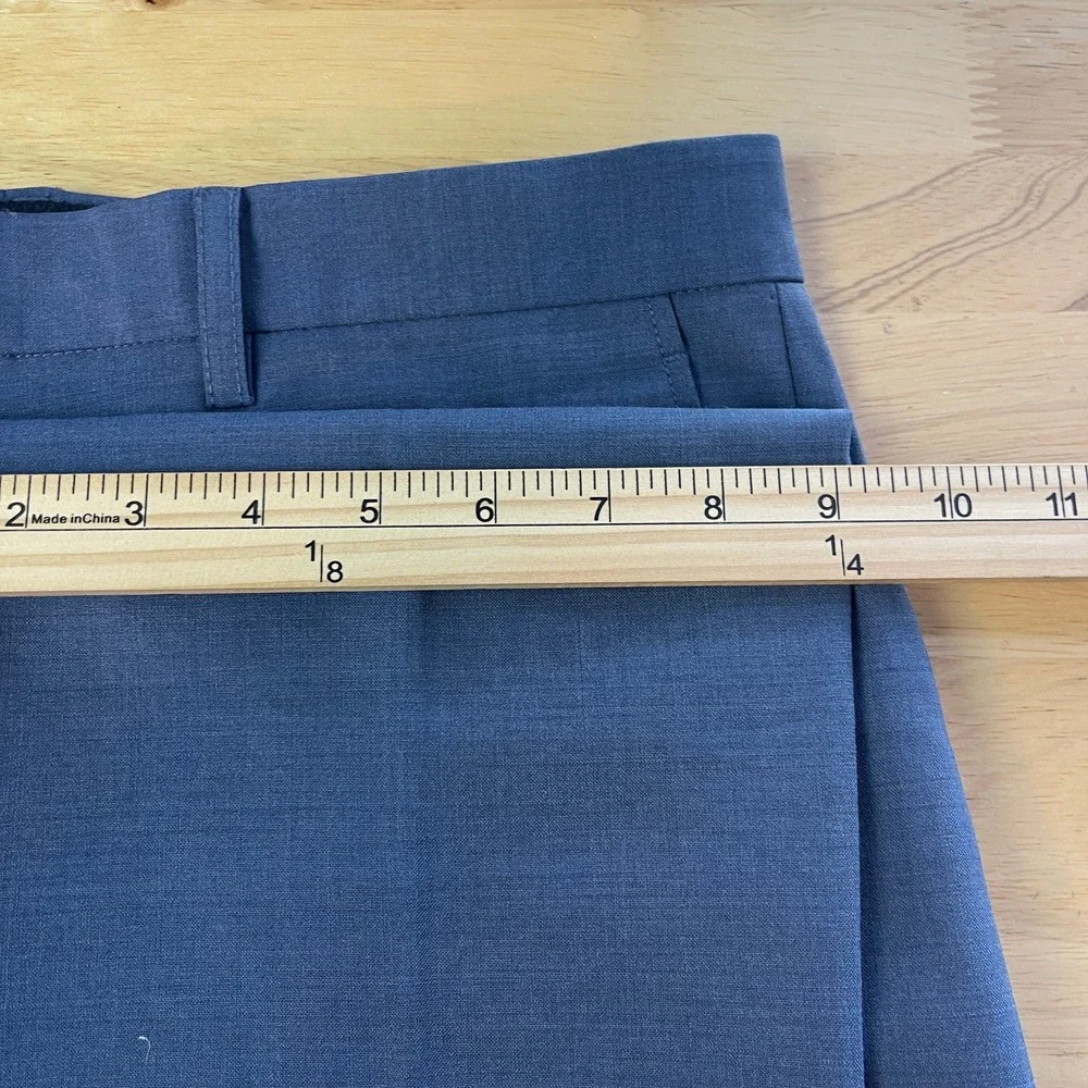 J.Crew Thompson Wool Blend Tapered Dress Pants Mens‎ 35x32 Stretch Blue Check